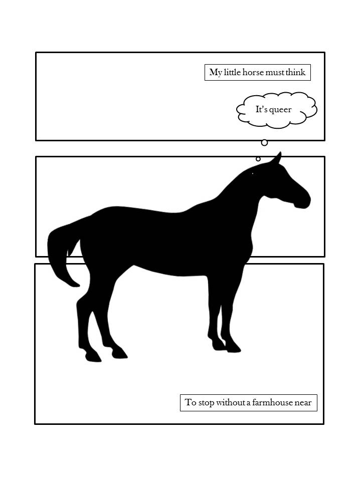 Comic Interpretation of “Stopping by Woods on a Snowy Evening” By Robert Frost&nbsp;[Intermingled]