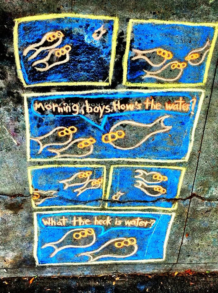 Comic Interpretation of “parable-ish” Story from “Kenyon Commcencement Speech” by David Foster&nbsp;Wallace