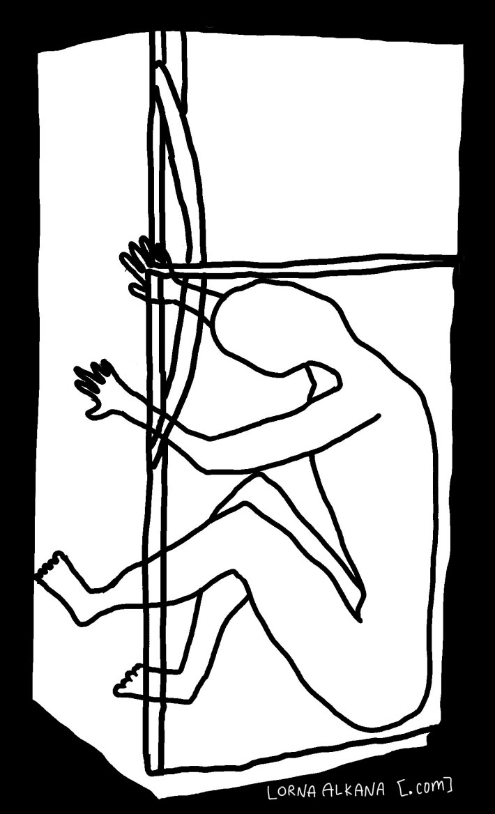 angled refrigerator no text