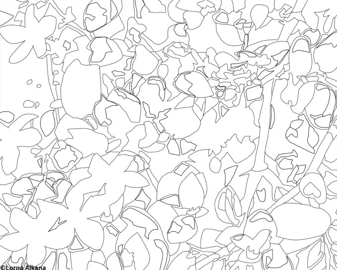 flowers 16x20 web line