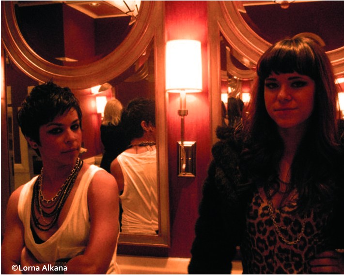 two women in a las vegas bathroom 16x20 web photo