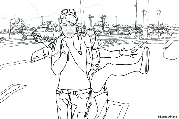 parking lot dance party 20x30 for web line drawing