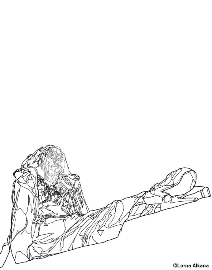 laurence gift 11x14 web lines lady