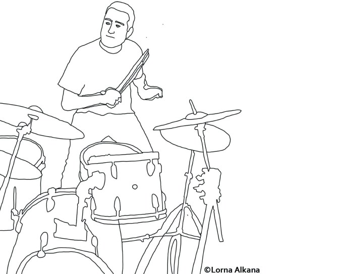 playing the drums lines simple web