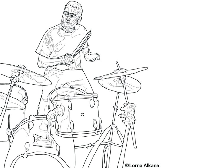 playing the drums lines web