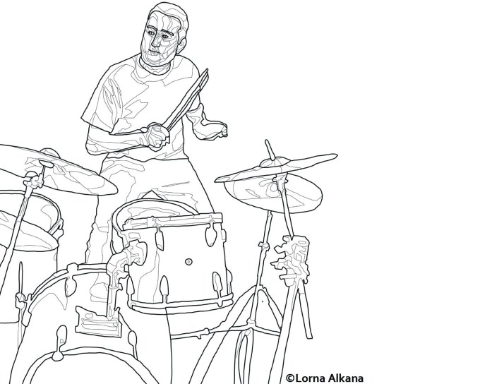 playing the drums lines web