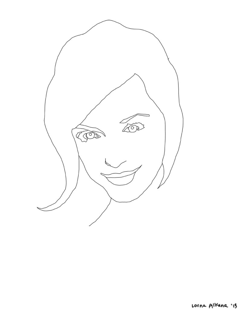 christina hendricks web lines