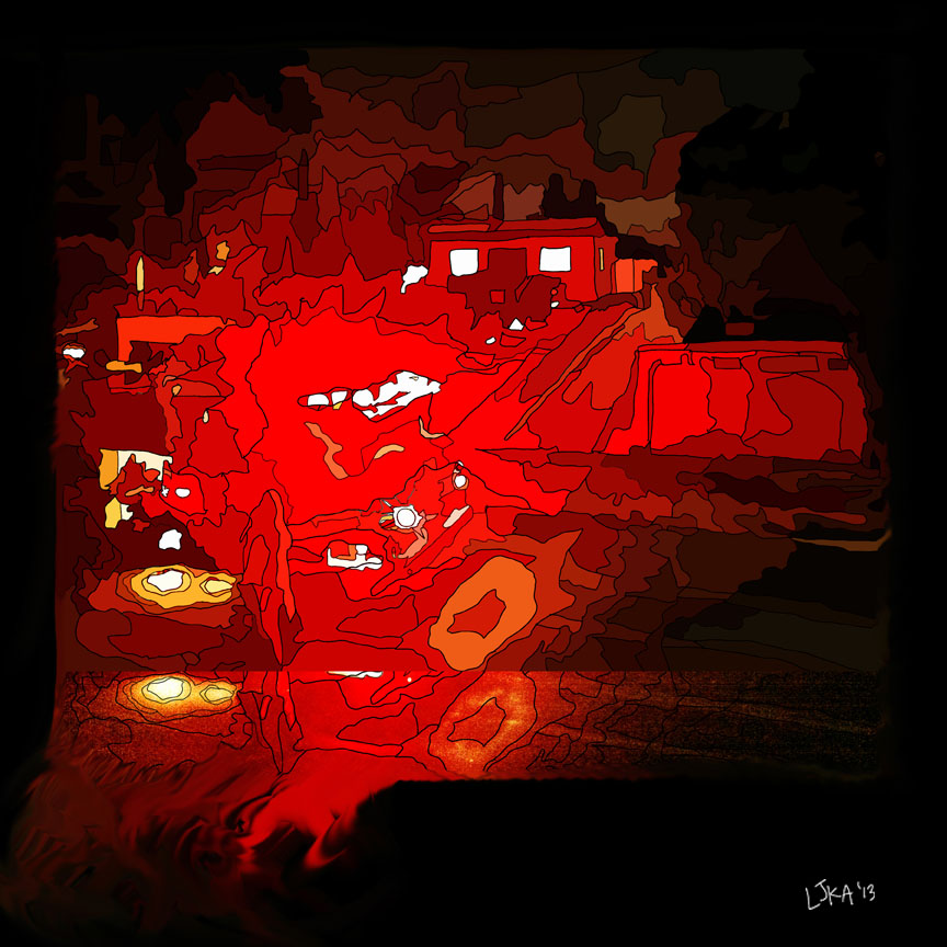 Fire Truck Next Door #silverlake&nbsp;#digitalart