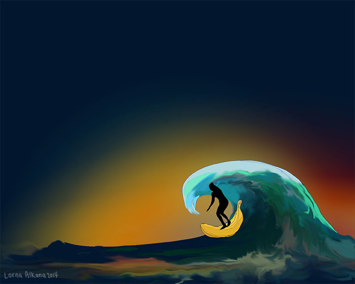 surf dad banana 8x10 w