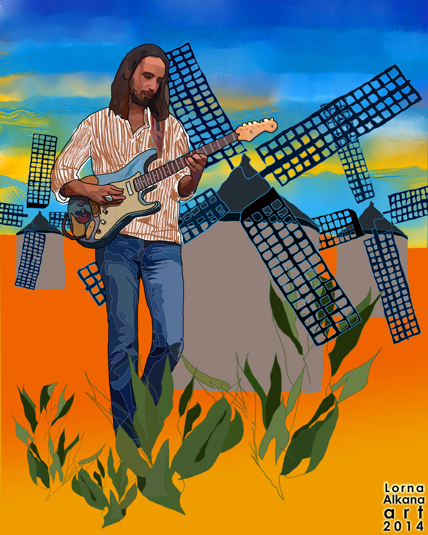 Mars de la Mancha strums by some&nbsp;windmills