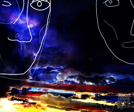 sunset beach face fbw close up