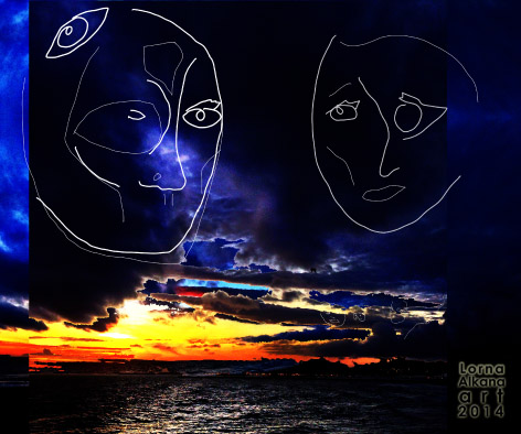 sunset beach face fbw3