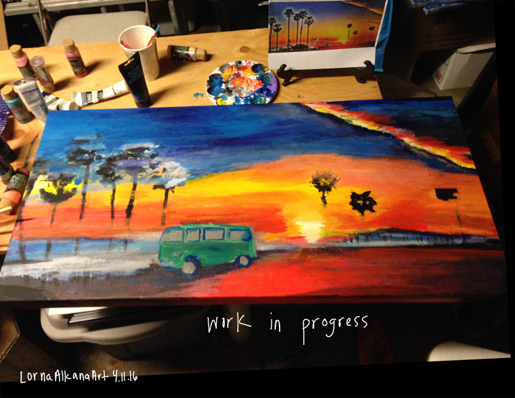 sunset painting process 11x8 final wip w