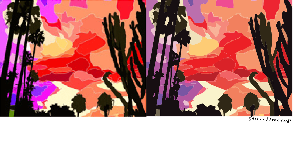 sunsets color lornaphone ai psd comparison