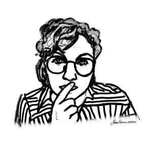 black and white digital charcoal